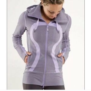 LULULEMON Stripe Stride Mock Neck Hoodie Jacket